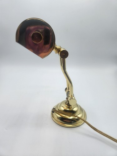 Vintage Brass Bankers Desk/Piano Adjustable Lamp Art Deco Small - Picture 4 of 10