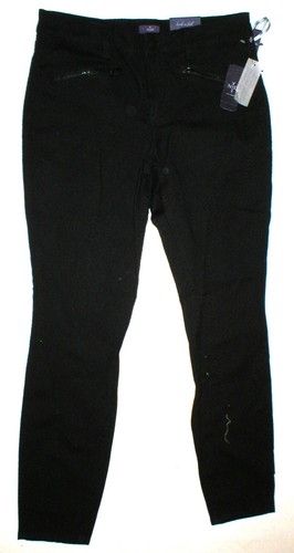 NWT New NYDJ Womens 10 Not Your Daughters Jeans USA Leggings Black Snake Skinny