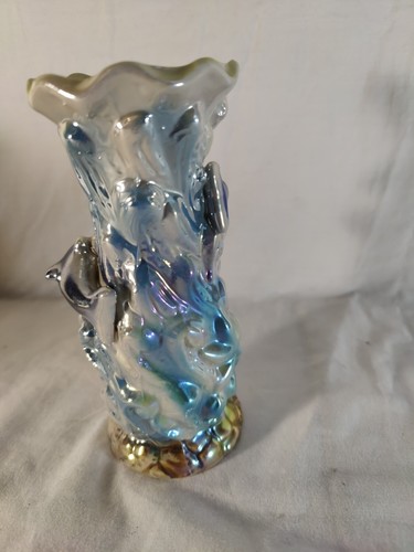Lot Of 3 Vintage Lustre Baby Dolphin Vases Ocean Mermaid Nautical Beach Theme - Picture 12 of 15