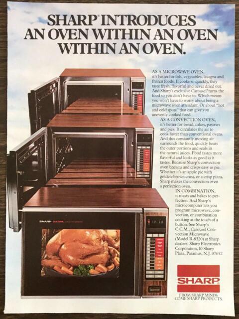 1981 Sharp Carousel Convection Microwave Oven Print Ad An Oven Within