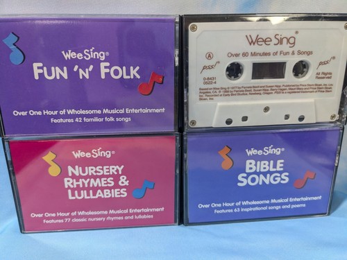 WeeSing Childrens Cassette Tapes - Lullabies, Bible, Folk & Nursery Songs 1980's