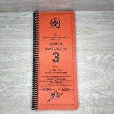 Vintage AT&SF 1992 Timetable No. 3 Employee O...