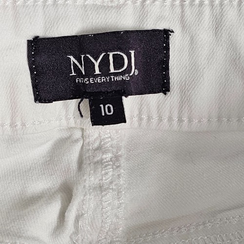 NYDJ Marilyn Straight Crop Lift Tuck Cool Embrace Jeans White Size 10 MCF02108 - 第 6/14 張圖片