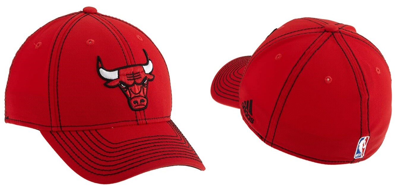 NBA Chicago Bulls Adidas Adult Structured Flex Fit Curve Bri