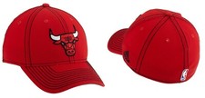 NBA Chicago Bulls Adidas Adult Structured Flex Fit Curve Brim Cap Hat NEW