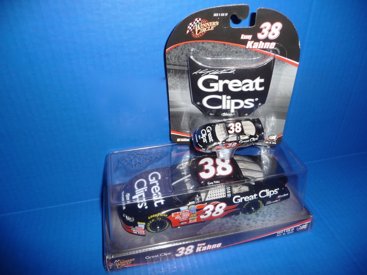 NASCAR Kasey Kahne 38 Great Clips 1:24 & 1:64 Scale Cars Winner's