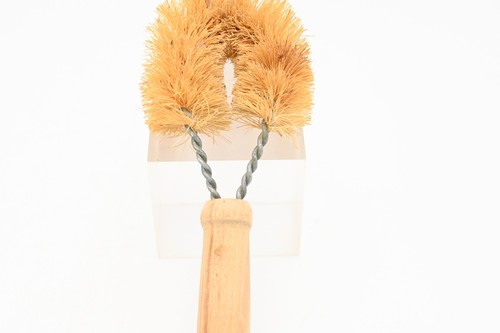 Vintage Wood Handle 7.25" Vegetable Bristle Scrub Brush Cleaning Utensil Tool - Picture 7 of 10