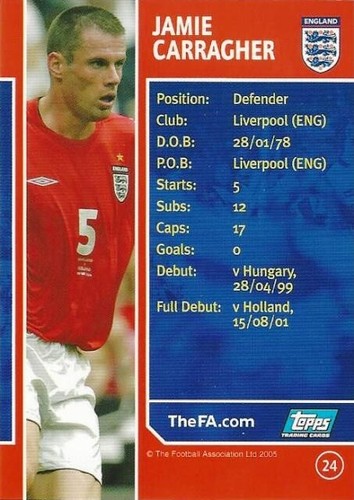 2005 Topps England Cards (World Cup '06 Qualifications) Base Common (21 - 30) - Picture 8 of 40