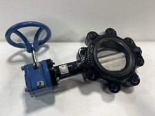 4” Lug Style Butterfly Valve Ductile Iron, EPDM Seal, CF8 Disc, Gear Actuator