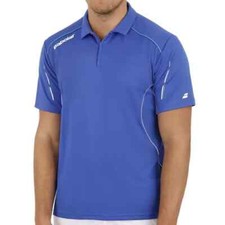 Image of NEW MENS BABOLAT MEDIUM BLUE TENNIS MATCH CORE PERFORMANCE SPORTS POLO SHIRT