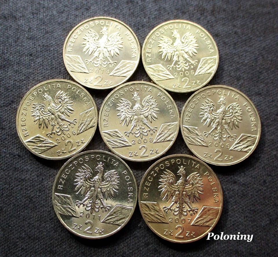 LOT OF SEVEN COMMEMORATIVE 2 ZLOTY COINS OF POLAND - ANIMALS OF THE WORLD SERIES - Image 2 of 2