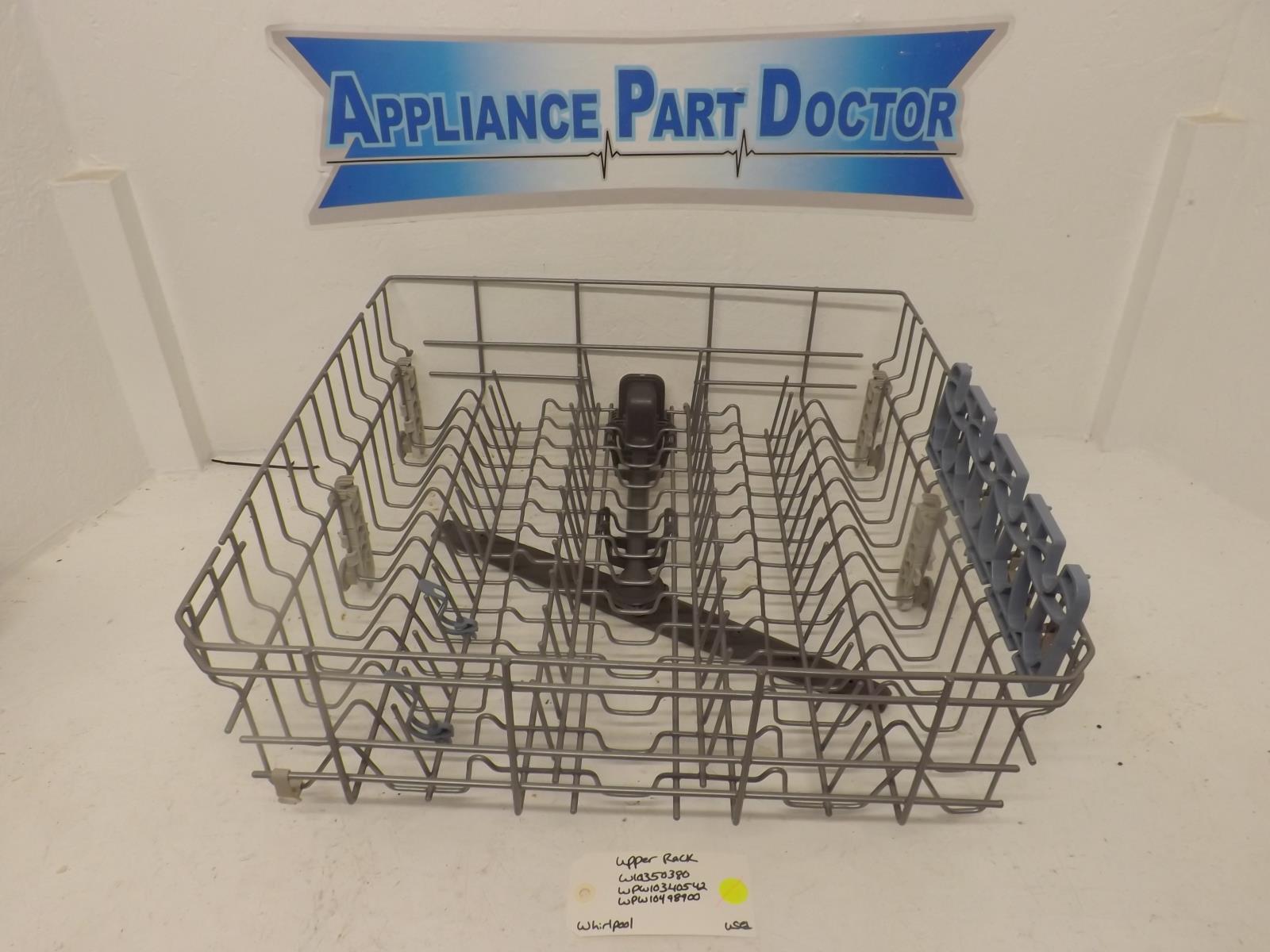 Whirlpool Dishwasher W10350380 WPW10340542 WPW10498900 Upper Rack Used