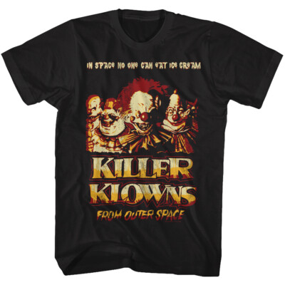 Killer Klowns From Outer Space Vintage Scary Clown Black Tall T-shirt