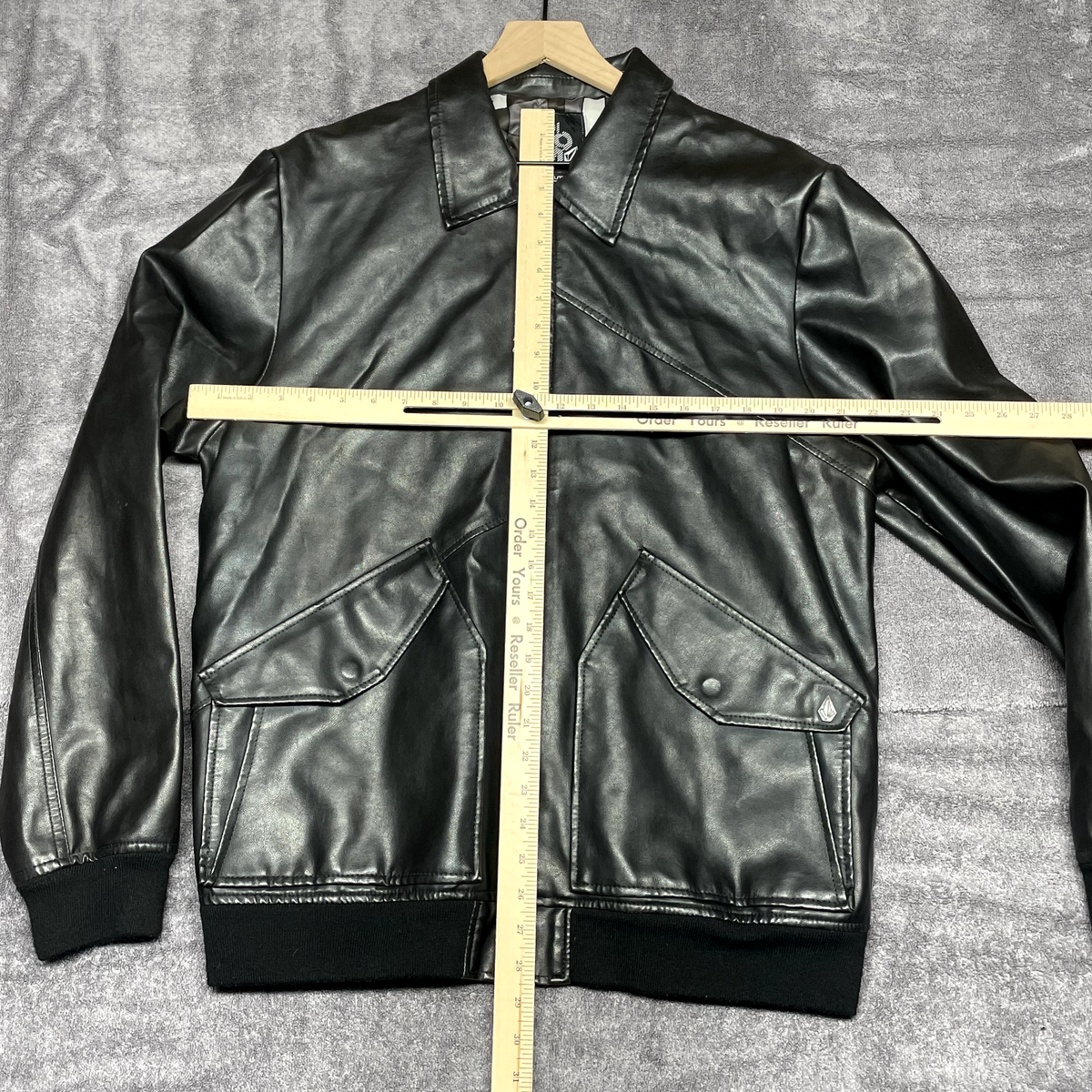 Volcom レザージャケット Volcom Faux Leather Riders Jacket Black Size XL Double Zipper | eBay
