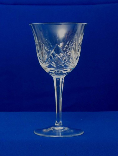 Nachtmann Nierstein White Wine Glass Cut Crisscross Fan Bowl Germany bfe2762 - Picture 2 of 4
