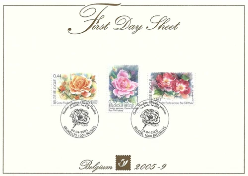 [FDS155] Belgium FDS 2005-9 Flowers First Day Sheet SUPERB