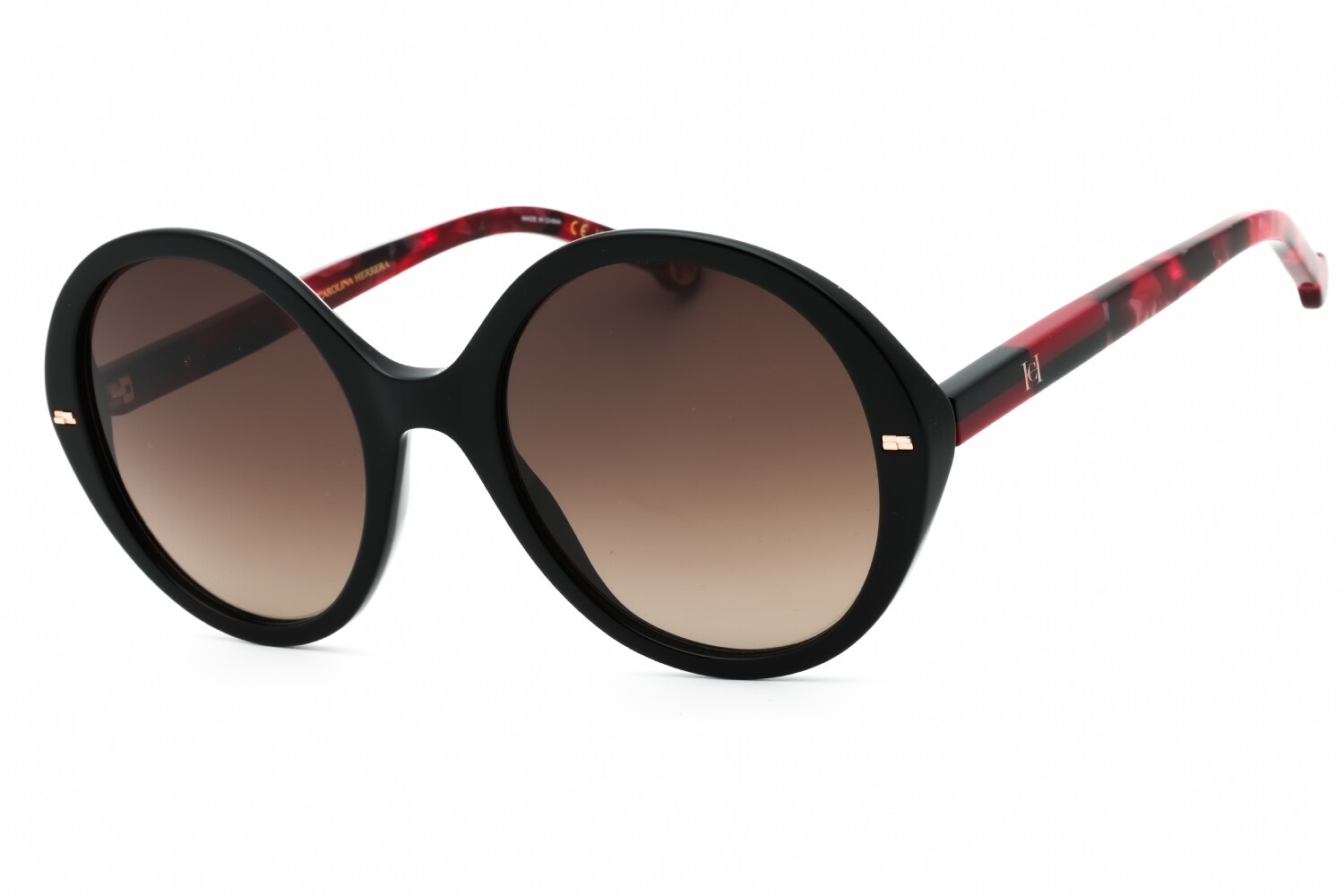 Солнцезащитные очки CAROLINA HERRERA CHER177S-ITHA-55 Размер 55 мм 140 мм 22 мм черные женские 12190₽