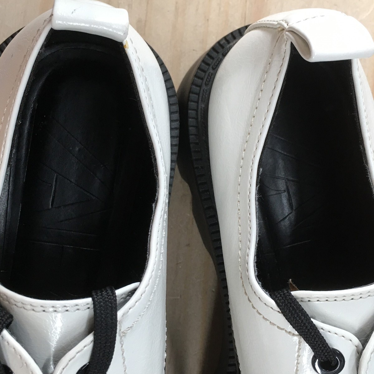 Zara Shoes Womens 38 Spider Web Casual Oxford Comfort White