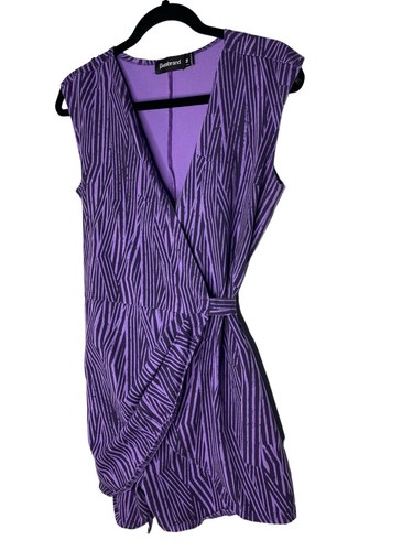 Betabrand Size Medium Wrap Romper Shorts One Piece Purple Sleeveless - Picture 2 of 8