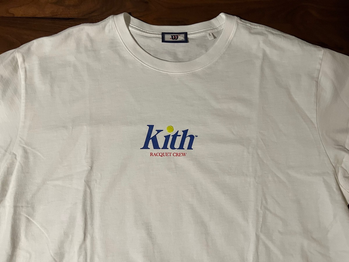 Kith for Wilson Racquet Crew Logo Vintage Tee White T-Shirt Kith for Wilson Racquet Crew Logo Vintage Tee White T-Shirt