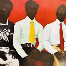 Peter Uka Sunday Folks Art Gallery Advertisement The Flag Art Foundation NY