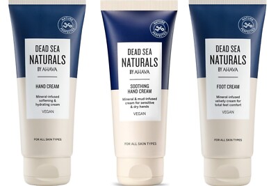 Dead Sea Naturals by AHAVA Beruhigende Handcreme + Handcreme + Fußcreme 100mlx3