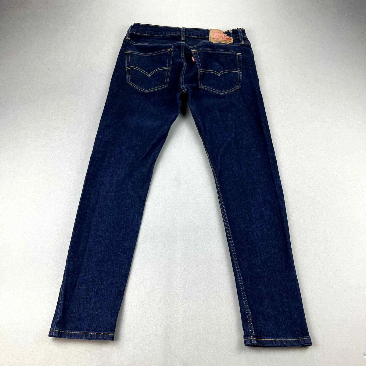 Levis 512 Jeans Mens 32x32 Blue Denim Slim Fit Tapered Leg Dark