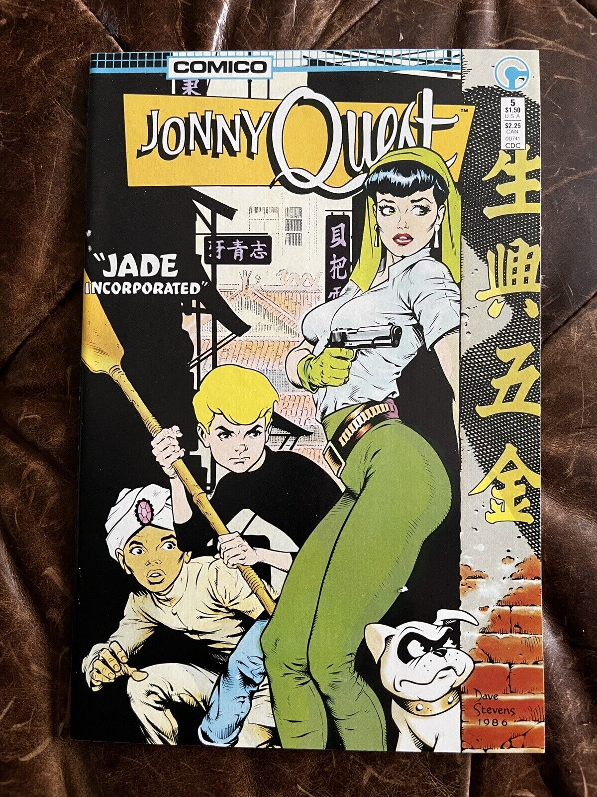 Jonny Quest #5 Comico Comics 1986 Dave Stevens Jade Cover Bettie Page!!!