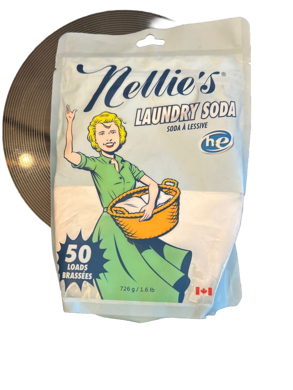 Soda de lavandería Nellie's totalmente natural 50 cargas 1,6 libras totalmente nueva