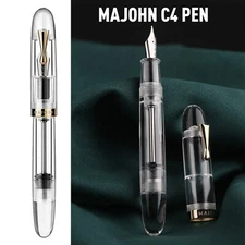Majohn C4 Eyedropper Fountain Pen Clear Acrylic Big Size Writing Pen EF/F/M Nit3