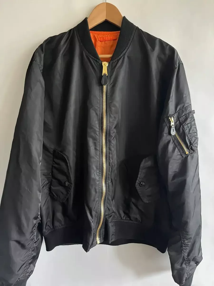 fostex garments bomber jacket flight ma-1 black raf simons 2xl xxl alpha  rare