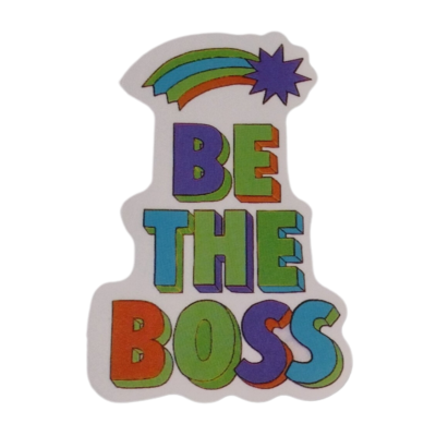 Be The Boss Block Starburst Sayings Motto Sticker