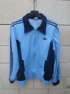 Veste ADIDAS vintage 70's Trefoil jacket tracktop jacke made in France  giacca M | eBay