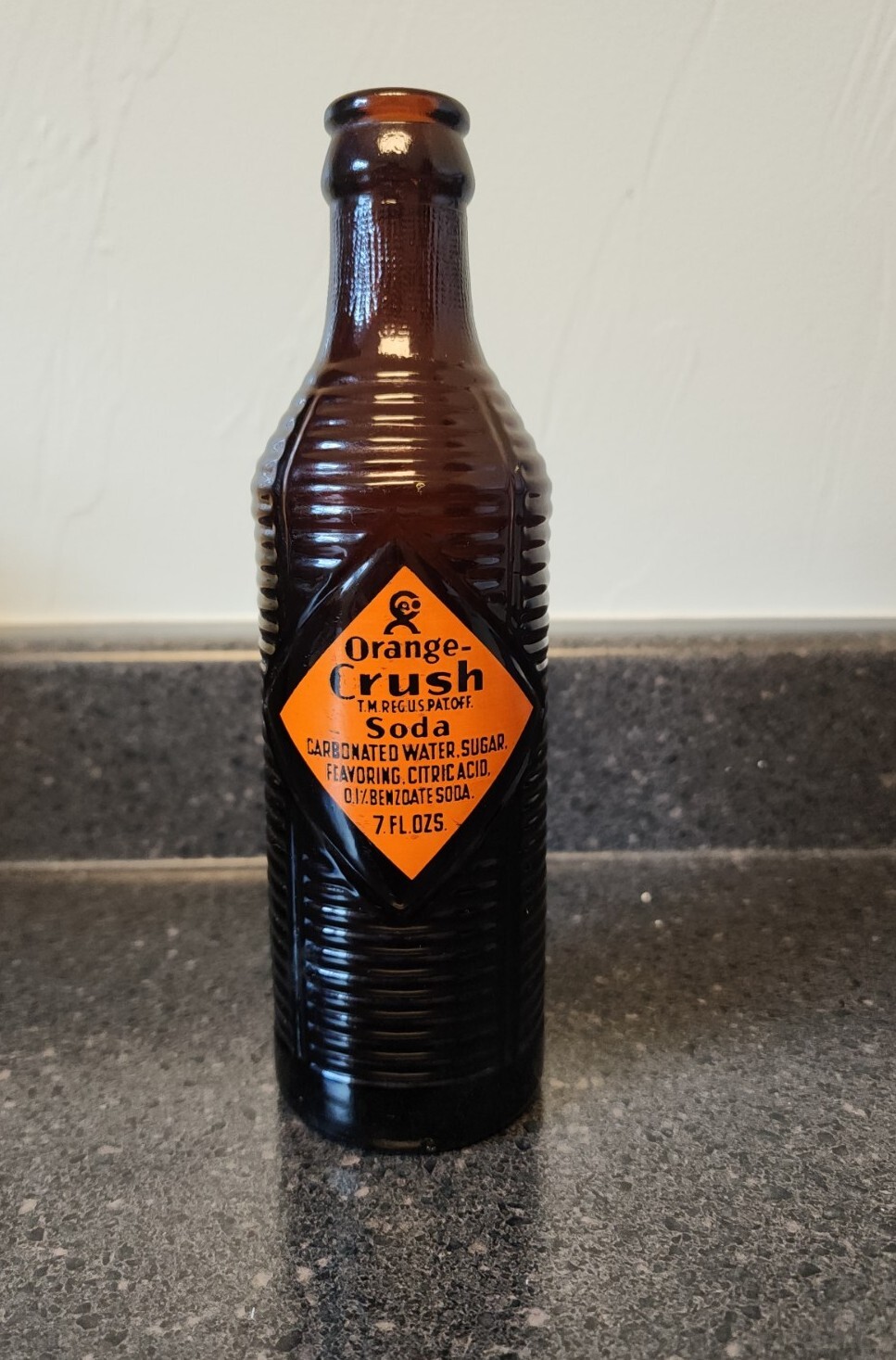 1940s Orange Crush Soda Pop Bottle 7oz Anaconda Montana Brewing Co