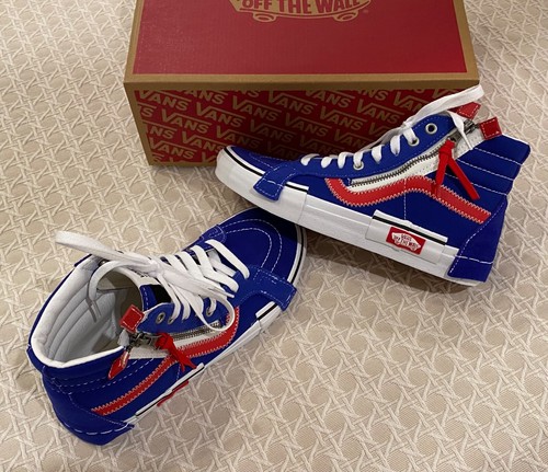 Vans Sk8-Hi REISSUE CAP, Gr. 7M/8,5W, Surf the Web Blue/Racing Red, Deconstructed