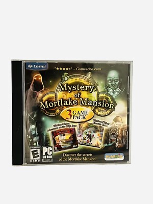 Mystery of Mortlake Mansion PC CD Game Hidden Object Puzzle 3 Pack Computer HTF