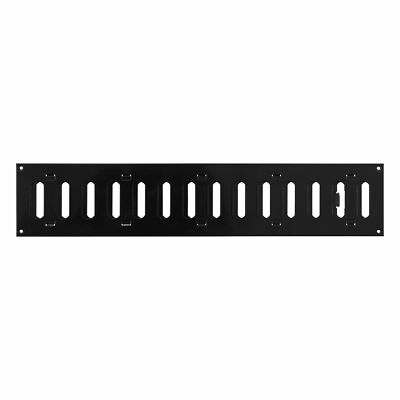 Schwarz Metall Lüftungsgitter 500 mm x 100 mm mit Rolladen Flach Lamellen Kanal Abdeckung