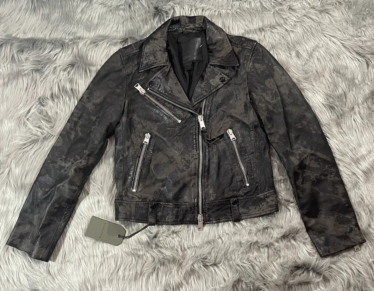 All saints distressed store leather jacket