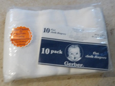 NEW Gerber 10 Pack FLAT Cloth Diapers 100 COTTON 24 X 27
