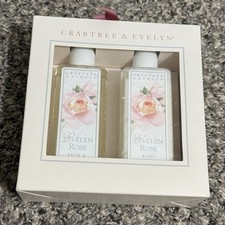 Crabtree and Evelyn Evelyn Rose body lotion And Bath Shower Gel 6.8 Oz New
