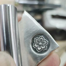 3D Flower Logo Metal Stamp Steel Punch Tool Jewelry Leather Silver Gold Crafts