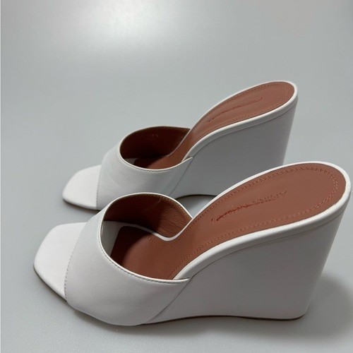 Amini Muaddi Lupita Wedge Heels White Women’s EU 38.5/US 8.5 - Picture 2 of 8