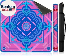 Mahjong Mat for Table, 31.5"X31.5" Diatom Mud Mahjong Table Cover with Rules, No