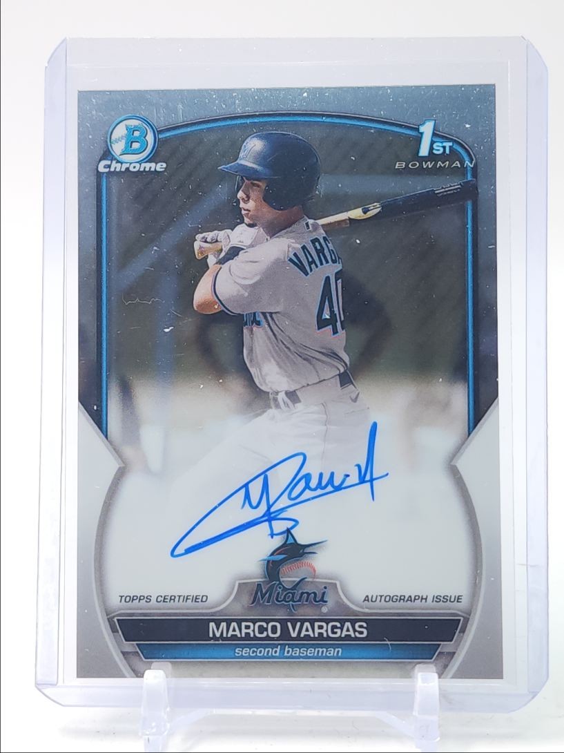 MARCO VARGAS 2023 BOWMAN CHROME 1ST AUTOGRAPH MARLINS AUTO Q1561