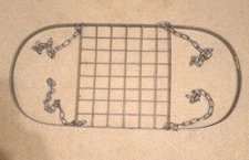 Hanging Pot & Pan Silver Metal Rack Kitchen Organizer No Hooks Storage Deco