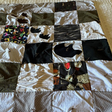 Handmade Patchwork Bear Paw Crib Quilt Blanket Cabin Nursery Lodge Decor 41x36