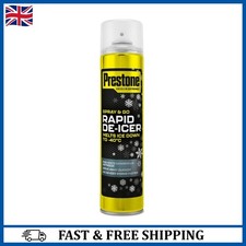 PRESTONE RAPID DE-ICER SPRAY 600ML CAR FOR WINDSCREEN FROST MELT ICE DEICER NEW