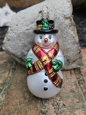 Old World Christmas Glass Snowman Ornament