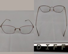 Diff Eyewear Bluelight Glasses Pink Rims Gold Arms Computer Glasses Z4792
