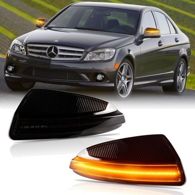 LED Spiegelblinker Mercedes Benz W164 W204 Viano Vito Canbus Schwarz 2 Stück